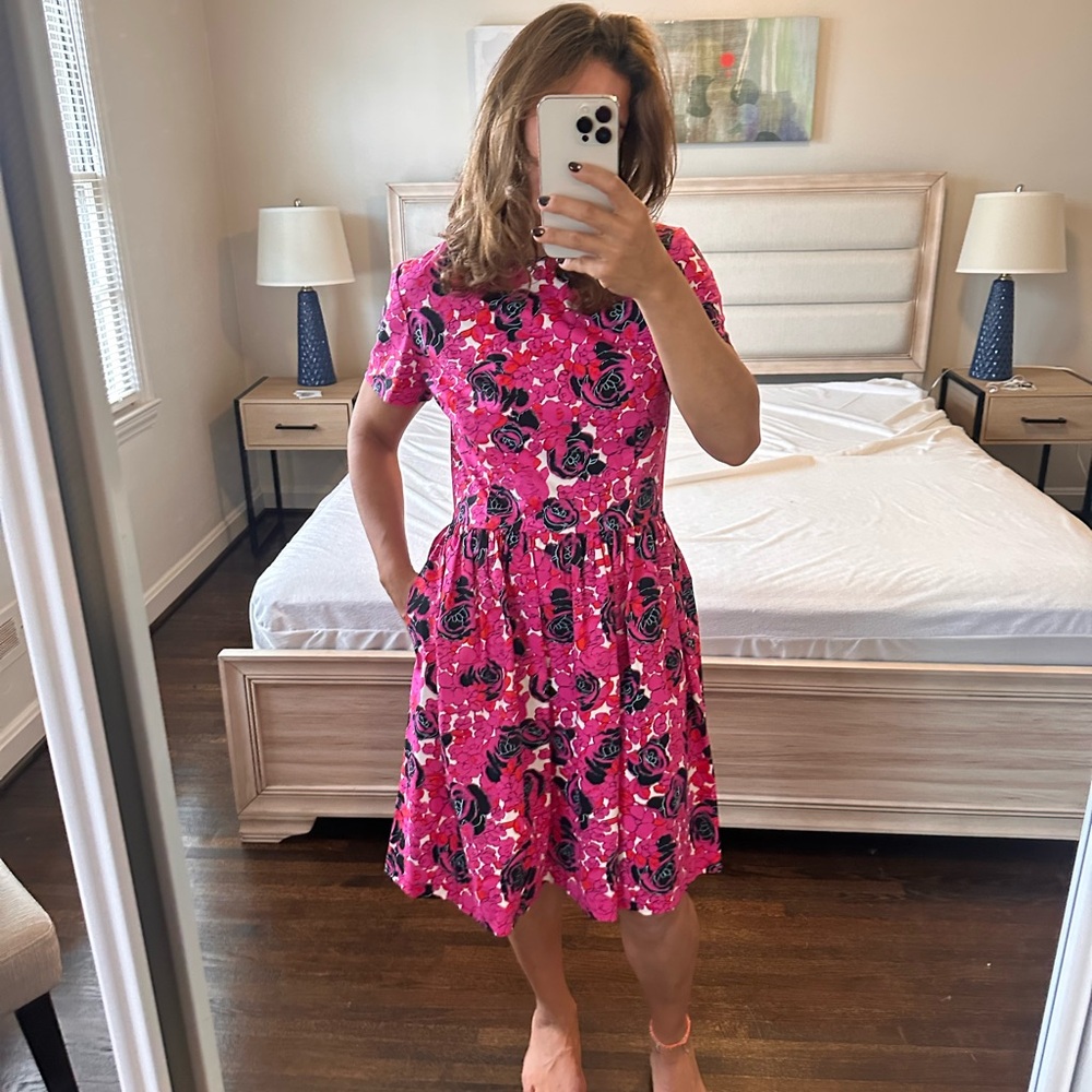 Vintage Oscar de la Renta Floral Dress - Picture 9 of 11